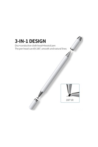 Moveevo Siyah Metal Dürtü Hassas Kalem: İos/android Uyumlu, El Yazısı Ve Dokunmatik İşlevi - 3'ü Bir Arada Stilus