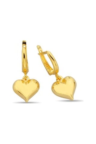 925 Ayar Gümüş Kalp Set Gold