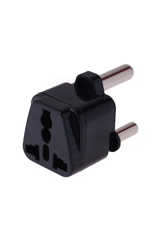 Taşınabilir Evrensel Soket Büyük Güney Afrika Fiş Güç Adaptörü Seyahat Şarj Cihazı Siyah