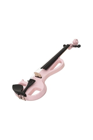 Kinglos Kng Mıds-b1807 Elektro Keman 4/4 Pembe Profesyonel - Silent Kulaklık Çıkışlı Sessiz Çalışma Modu, Kristal Netliğinde Tonlar
