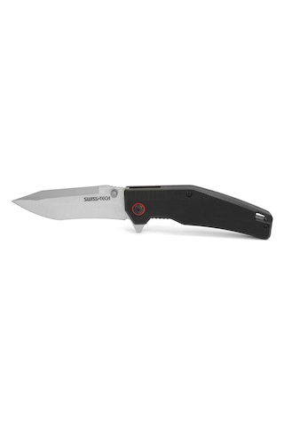 Swisstech Katlanır Çakı 8.9 Cm Aus 8 Paslanmaz Çelik Ergonomik G10 Kabza Klipsli Edc Kamp Ve Outdoor Bıçağı