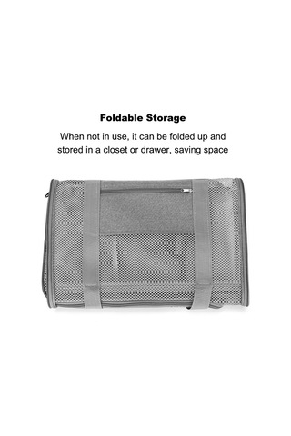 Qingmipy Kediler Ve Küçük Köpekler İçin Katlanabilir, Havalı Taşıma Çantası - Mavi