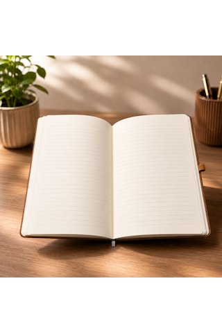 Şık Tasarım Lastikli Ajanda/defter - 4 Farklı Renk Seçeneği Kahverengi