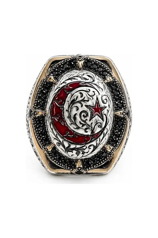 Nur Silver Hilal-i Asalet Gümüş Yüzük - Nur-yz83524