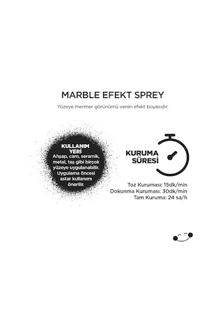 POLİSAN ÖZEL AMAÇLI SPREY MERMER EFEKT SİYAH 200 ML.