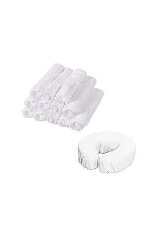 Ganzhoushop Yüz Suntek Masası Masaj Kapakları Beyaz Renkli 12 Adet