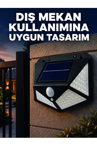 Güneş Enerjisi İle Şarj Olan Hareket Sensörlü 3 Modlu Led Dış Mek