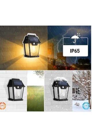 2'li Set Hw999 Güneş Enerjili Solar Bahçe Lambası - Solar Lamba