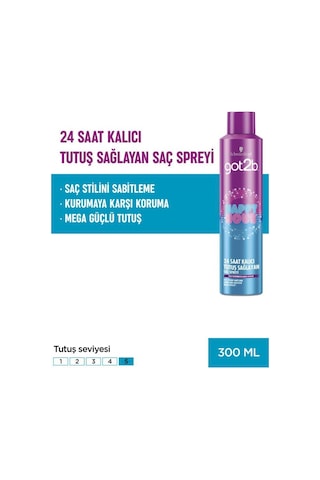 Schwarzkopf Got2b Happy Hour 24 Saat Kalıcı Tutuş Mega Güçlü Saç Spreyi 300 ML