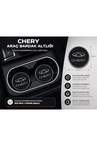 Chery Araç Bardaklık Altlığı , Chery Şişe Ve Bardak Altlığı, Chery Logolu Oto Bardaklık Altlığı
