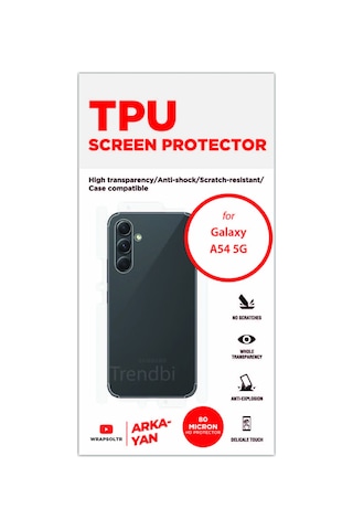 Samsung Galaxy Uyumlu A54 Arka Ve Yan Kaplama Koruyucu Hd Film