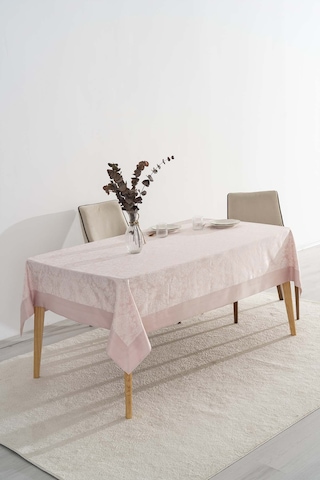 Damascus Pudra Pembe Masa Örtüsü 160x220 Cm Pembe