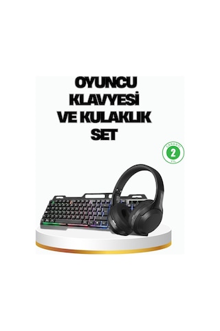 Tek Hn01 Kulaklık + Pg-8018 Oyuncu Klavyesi Set Najmaddin