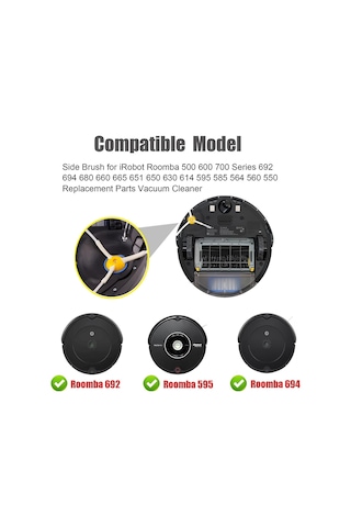 İrobot Roomba 600 Serisi Uyumlu Yan Fırça 2 Adet