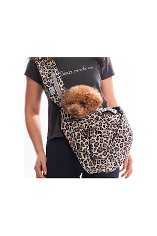 Pawstar Mbeya Gold Crossbody Küçük Irk Köpek Çapraz Taşıma Çantası İçi Tay Tüyü