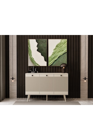 Melura Konsol 120 Cm %100 Mdf Lake Ahşap Ayaklı Kumtaşı