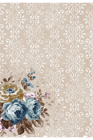 Brillant Latex Kaymaz Taban Halı-Helen Hl11331.801-(80X300)