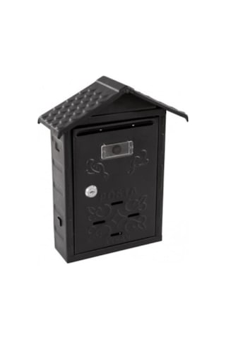 Akşan Çatılı Posta Ve Evrak Kutusu Anahtarlı Siyah