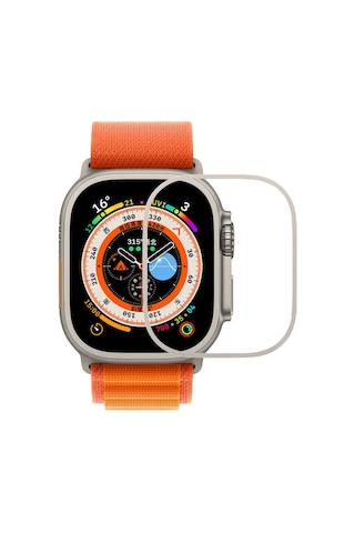 Watch Ultra 49mm Mkst Metal Kasa Koruyucu Saat Çerçevesi - Gümüş