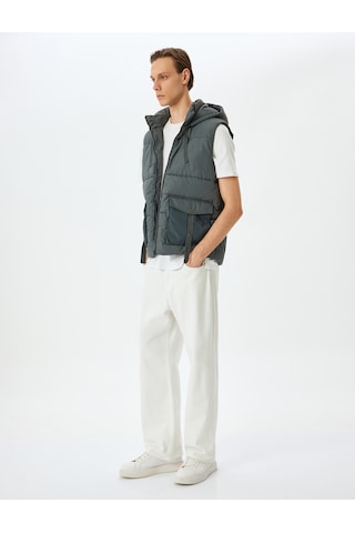 Koton Şişme Yelek Slim Fit Fermuarlı Antrasit 5wam20042hw Antrasit