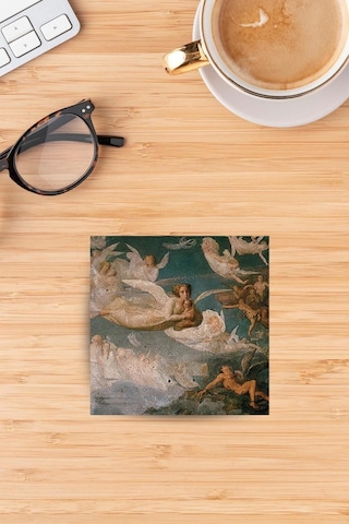 Doğaltaş Bardak Altlığı Uv Baskılı - Stone Coasters Çok Renkli