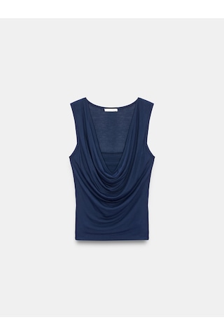 Dilvin 32895 Degaje Yaka Top-k.lacivert