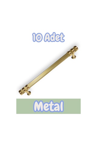 Çizgili Nesli Alüminyum Metal Lüks Modern Mobilya Çekmece Mutfak Dolabı Kulpu Altın 128mm 10 Adet Altın