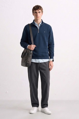 Barrels And Oıl Erkek Yarım Fermuarlı Dik Yaka Selanik Sweatshirt - İndigo İndigo