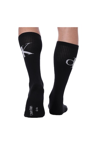 Calvin Klein Jeans Organik Cotton 2 Pack Sock Black Pamuklu Bilek Çorap 2 Li Pkt Siyah