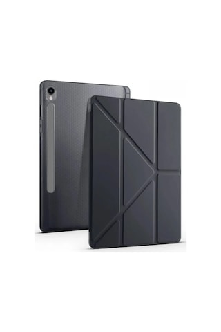 Mey İthalat Samsung Galaxy Uyumlu Tab S10 Fe Plus 13.1 Kalemlikli Mars Tablet Kılıfı - Siyah Arka Kapak