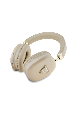 Guess Lisanslı Pu Metal Üçgen Logolu Bluetooth 5.3 Kulak Üstü Kulaklık Gold