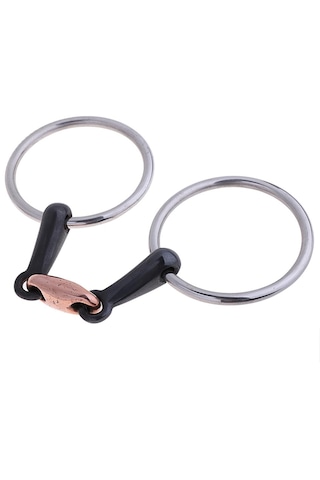 Homyl Copper Link Eggbutt Kantarma Halkası At Için Kantarması 105mm Gümüş