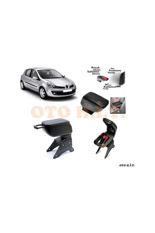 Renault Clio 3  Uyumlu Kol Dayama Ve Kolçak Sürgülü Bardaklıklı A