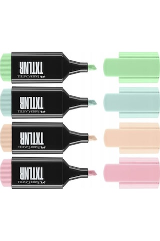 Faber Castell Fosforlu Kalem Mini Pastel 4'lü Set - 154214 Çok Renkli
