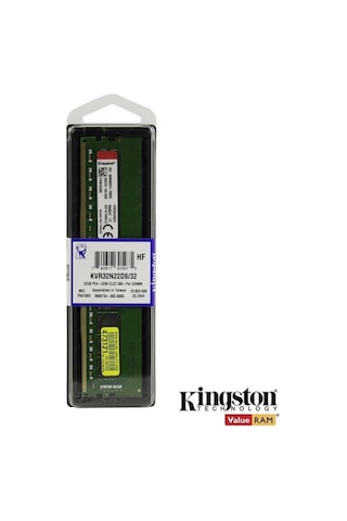 Kingston 32gb 3200mhz Ddr4 Non-ecc Cl22 Kvr32n22d8/32 Dekstop Pc Ram Bellek
