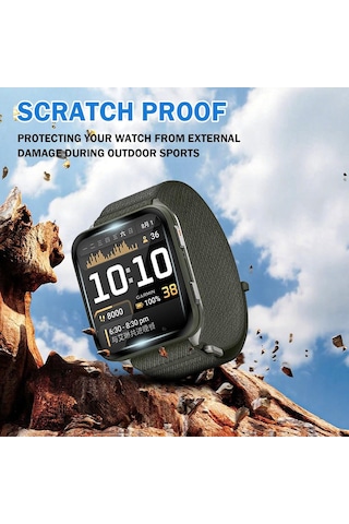 Caseonn Garmin Forerunner 170 Music Pmma Pet Saat Ekran Koruyucu Siyah 2 Adet