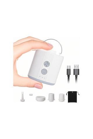 Xindoker Tomshoo Mini Dörtlü Fonksiyonlu Hava Pompa: Hava Çekici, Kamp Lambası Ve Blower - 1600mah Pil, 400lm Işık, Taşınabilir野营