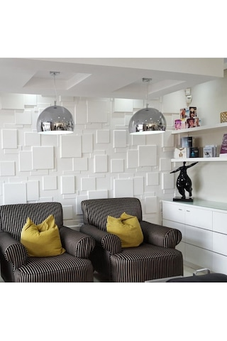 3 Boyutlu Boyanabilir Pvc Duvar Paneli İdea 50-50 Cm 4 Adet-1 Metrekare