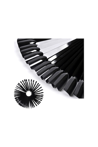 Reedark 50 Adet Abs Materyal Tırnak Rengi Gösterim Tahtası - Renk Testi Ve Pratik Uygulama İçin, Çıkarılabilir Ve Demir Çemberli