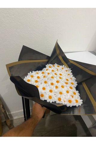 Kalpli Papatya Çiçek Beyaz Sarı