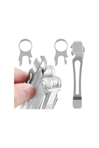Leatherman Kamp Cep Klipsi Ve Kordon Halkası Gri
