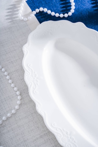 Acar King Oval Kayık Tabak - 33 Cm Beyaz