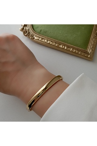 Lente Aksesuar Xuping Gold Ajda Model Kelepçe Bilezik 5mm Altın - Gold