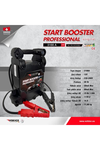 Volkher Akü Takviye Cihazı 12 V. 3100 A.