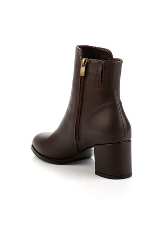 Bambi Kahve Hakiki Deri Kadın Bot & Bootie K02208020903 Kahve