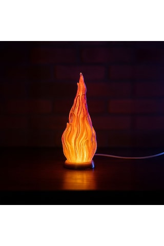 Alev Şeklinde Dekoratif Gece Lambası-fibrika Store Turuncu