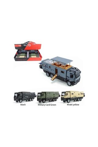 Xhd-b3217 -vardem Çek Bırak Işıklı Ve Sesli Model Motorlu Karavan 1:24 Çok Renkli
