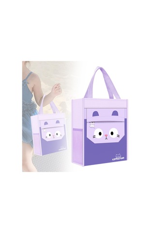 Suntek El Çantası Sevimli Üst Saplı Cepli Çocuk Tote İş Mor