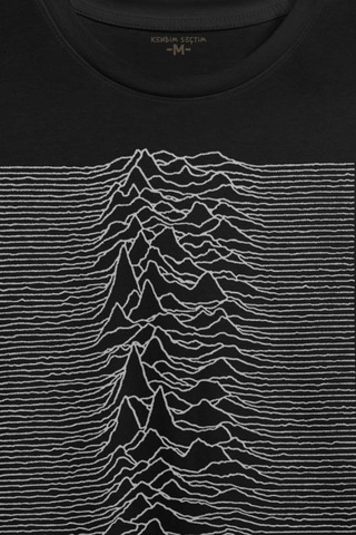 Ses Dalgası Müzik Joy Division Albüm Kapağı Çizgiler Baskılı Tişört Unisex T-shirt 001