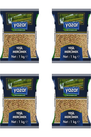 Yazar Yeşil Mercimek 4 x 1 KG